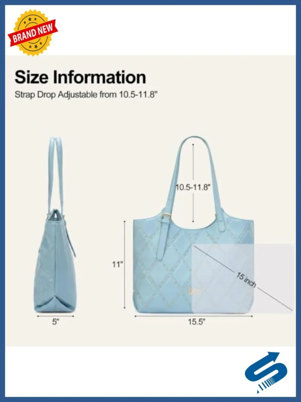 Large Tote Bag Women Work Shoulder Handbag Vegan Leather Nurse Teacher 15